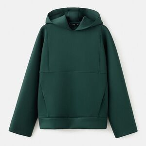 MANGO - Oversized hoodie green - L - Woman